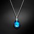 Sudraba kulons "Baroka V (Meridian Blue)" ar Swarovski™ kristāliem